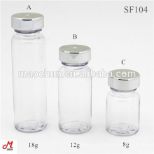 8g 12g 18g clear loose powder bottle jar with sifter